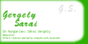 gergely sarai business card